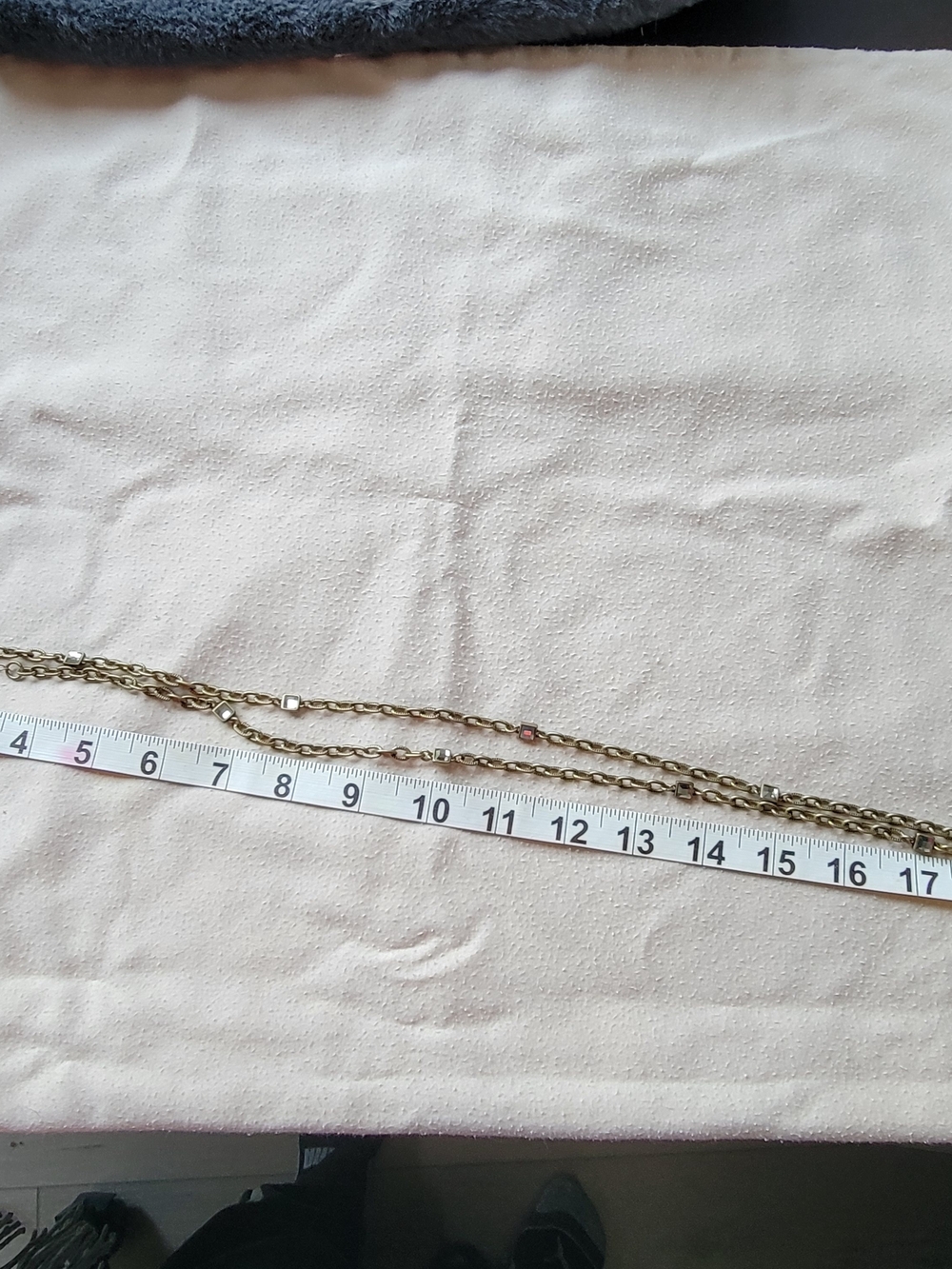 Delicate Bronze Tone Lia Sophia Chain Necklace